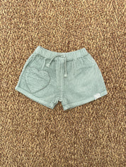 Shorts bambina in velluto a costine con cuore Snug