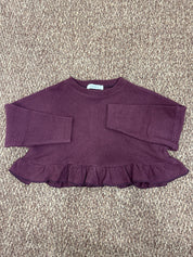 Maglioncino bimba a righe con volant Fiorile