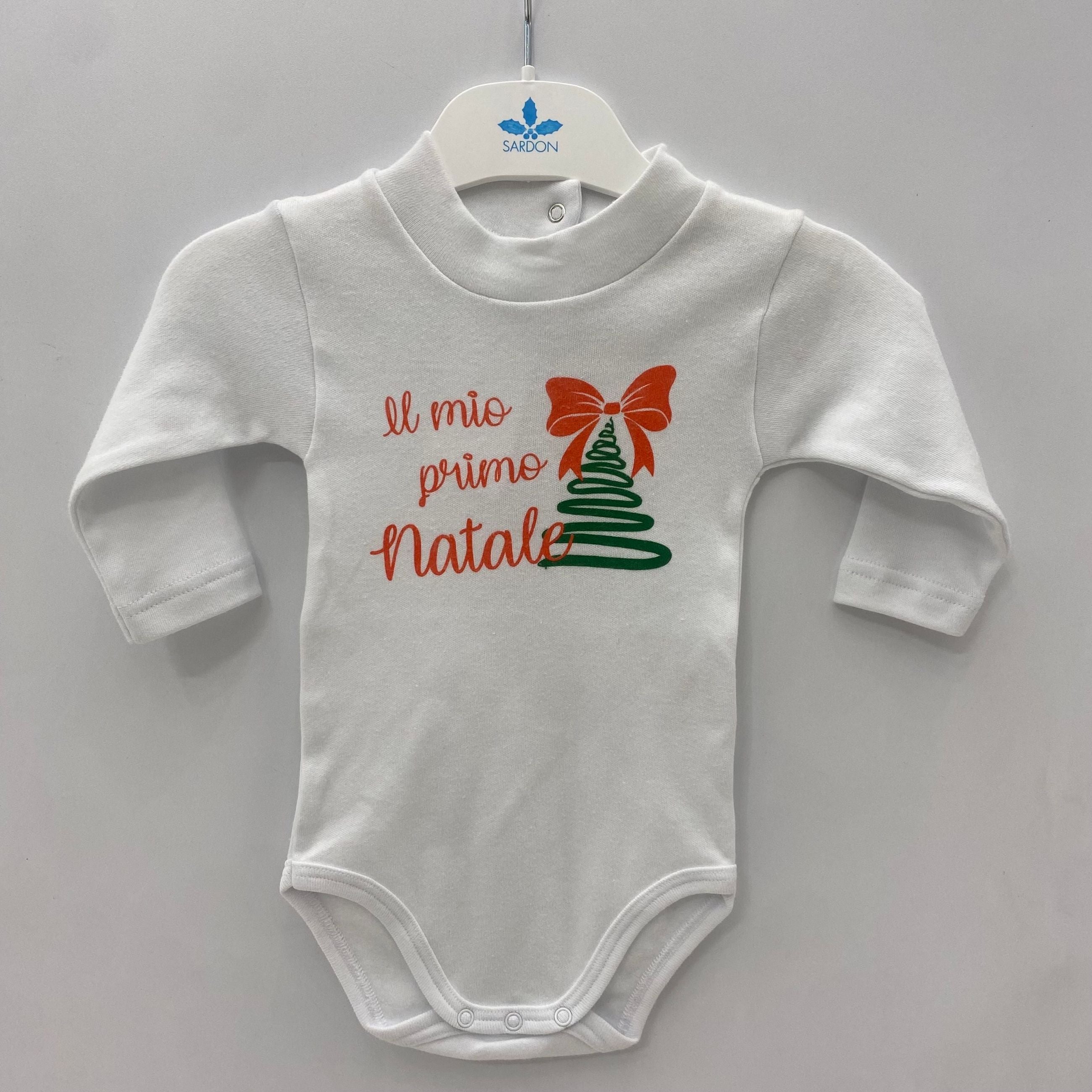 BODY LUPETTO C/STAMPA NATALE - BODY BABY VIP J1590/01