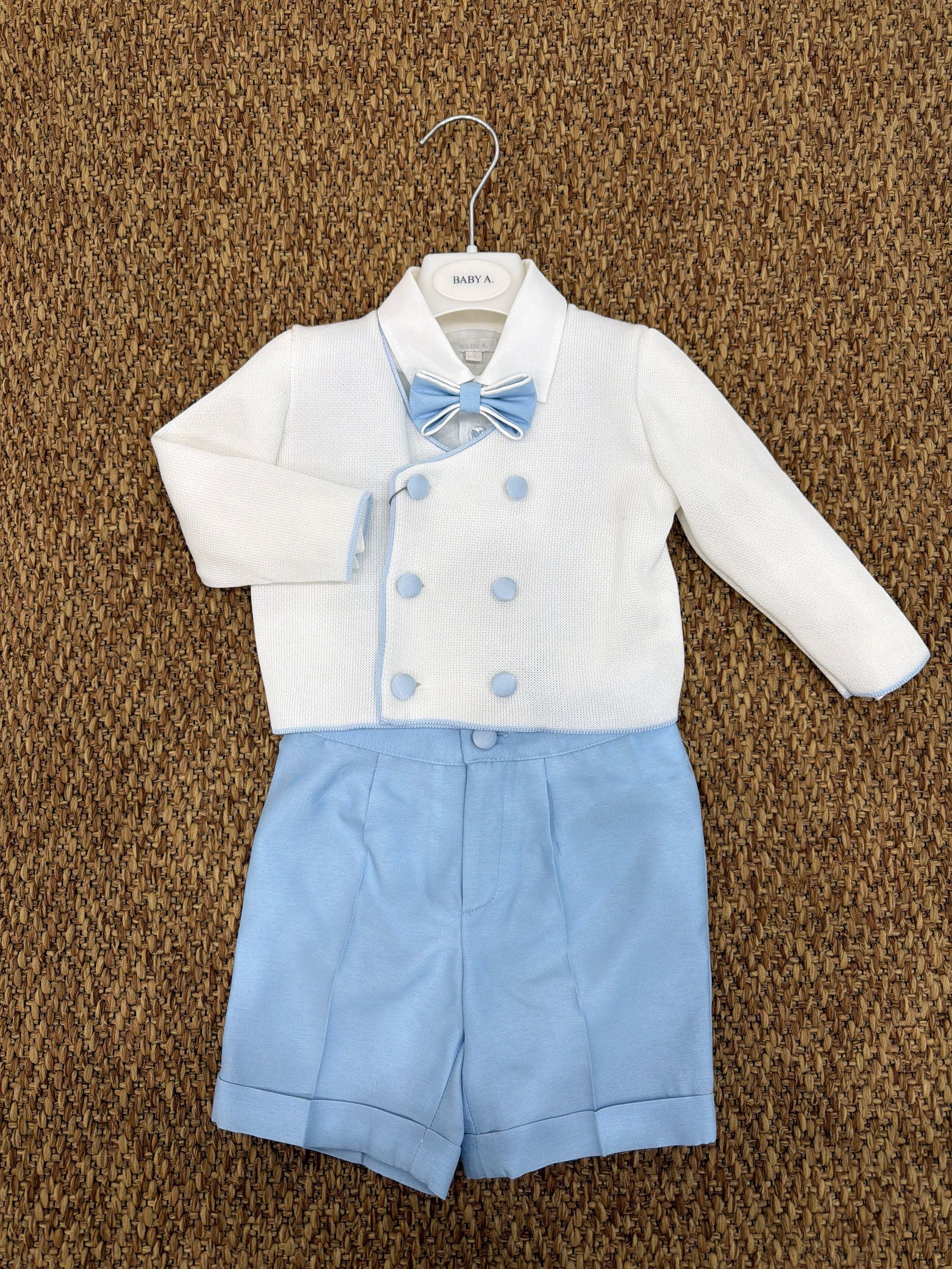 Completo bambino cerimonia 4pz con cardigan e papillon Baby A