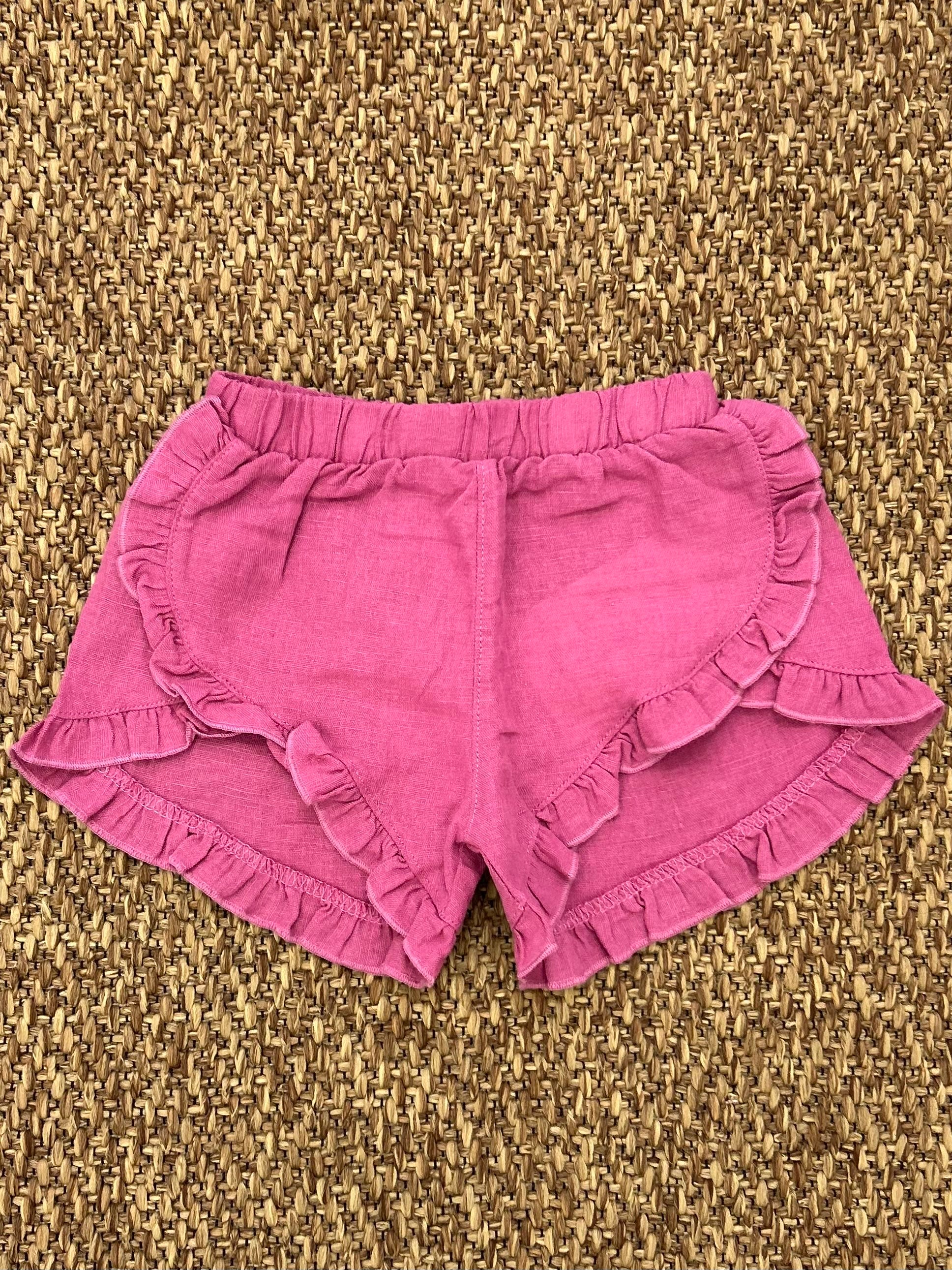 Short bambina in tessuto con volant Play Up