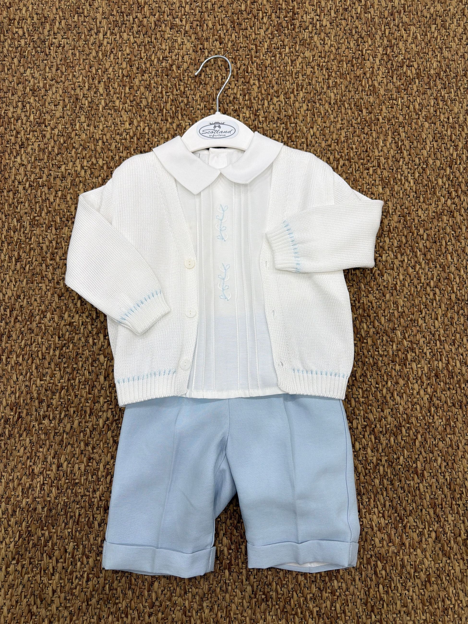 Completo bambino cerimonia 3pz con cardigan Marlù