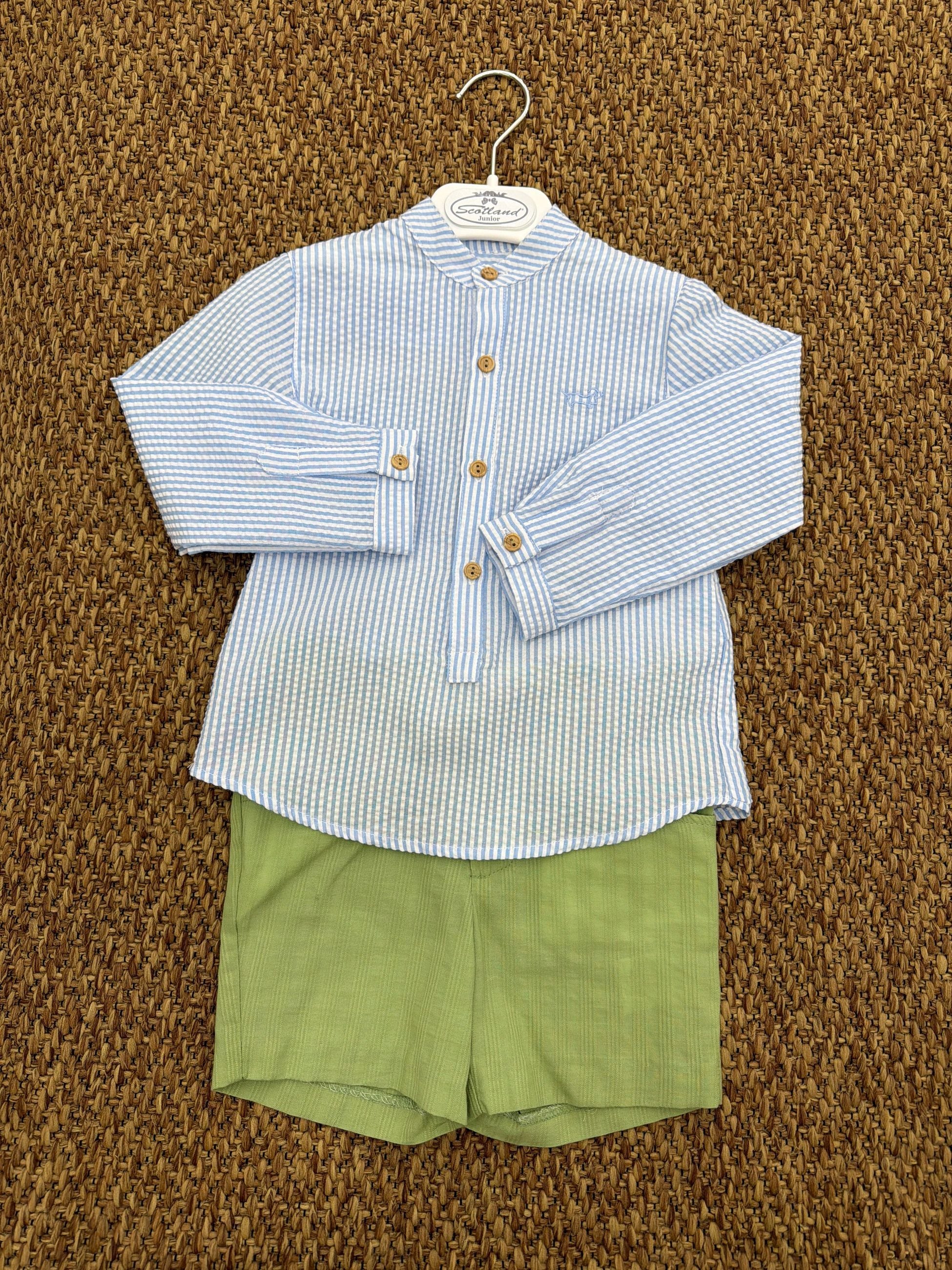 Completo bambino 2pz camicia a righe Del Sur