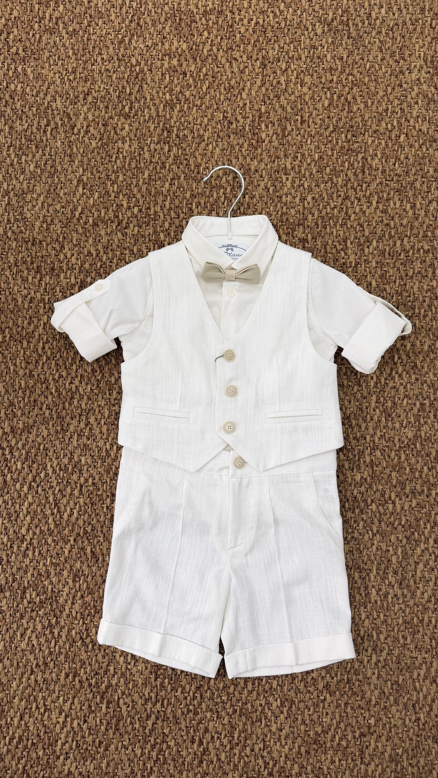 Completo bambino cerimonia 4pz con panciotto e papillon Baby A