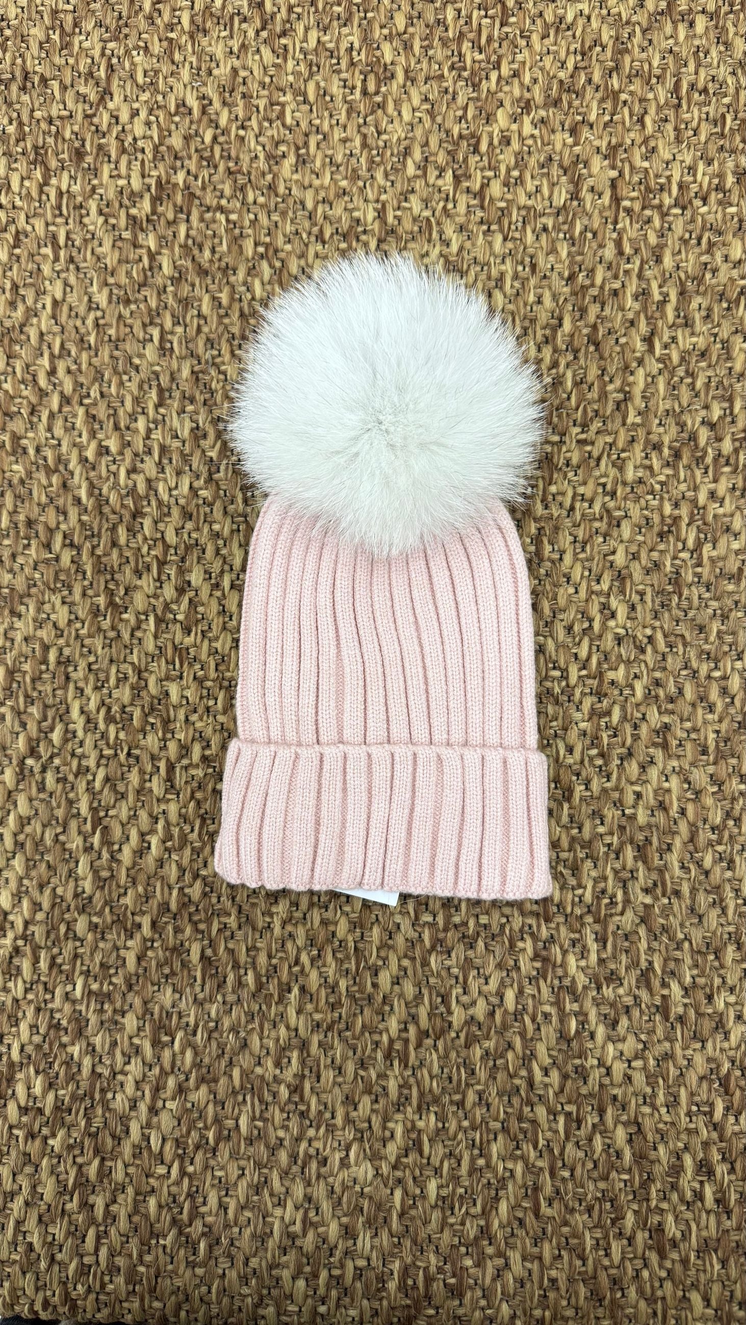 Cappello bimbi a costine pon pon Enfant Made in Italy