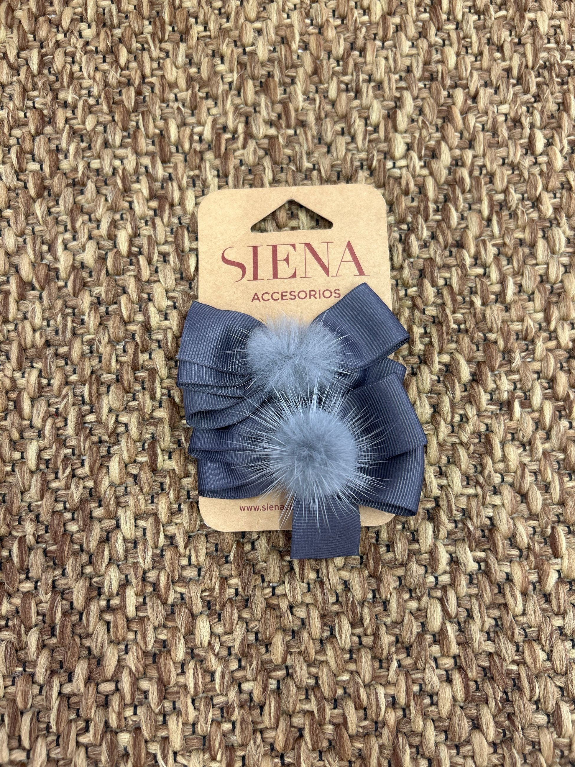 Molletta per capelli bimba fiocco pon pon Siena