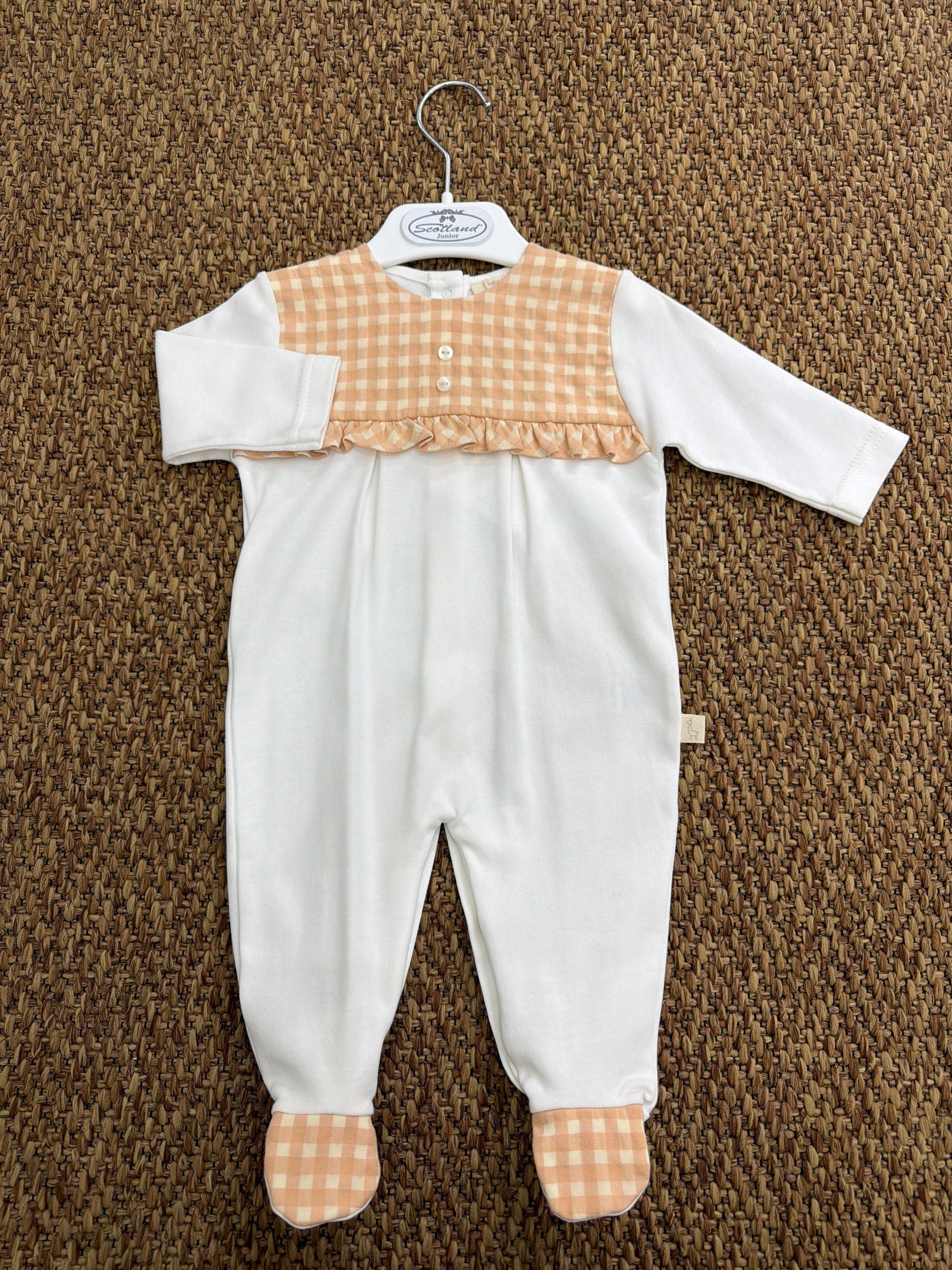 Tutina neonati con dettagli a quadretti Baby Gi