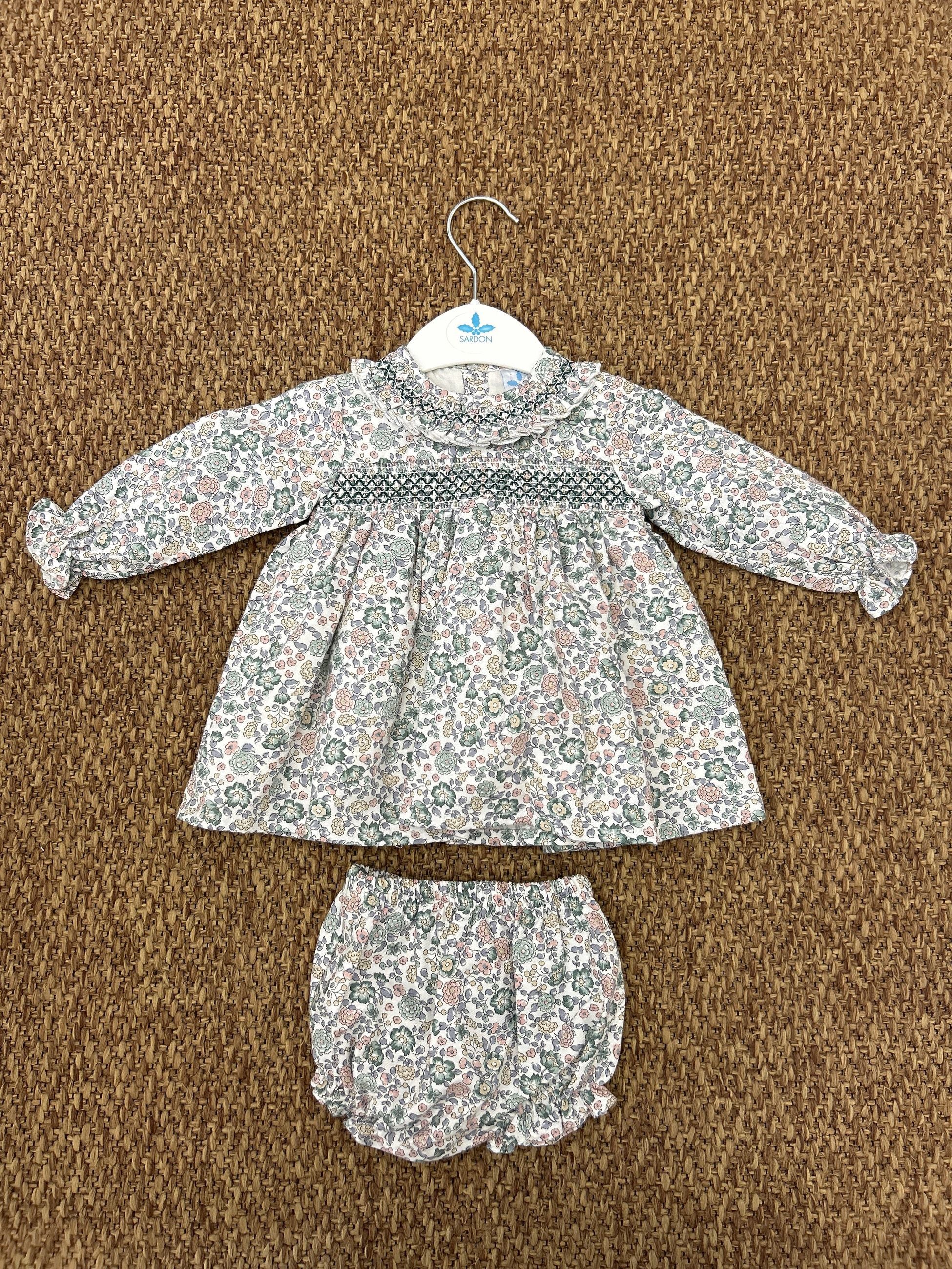 Completo bimba 2pz fiorellini Sardon