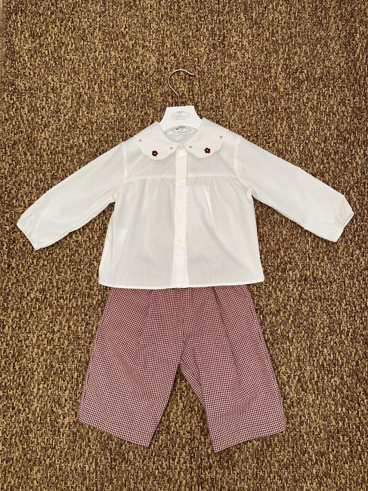 Completo bambina in pied-de-poule Barcellino