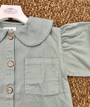 Giacca bambina in twill con colletto Play Up