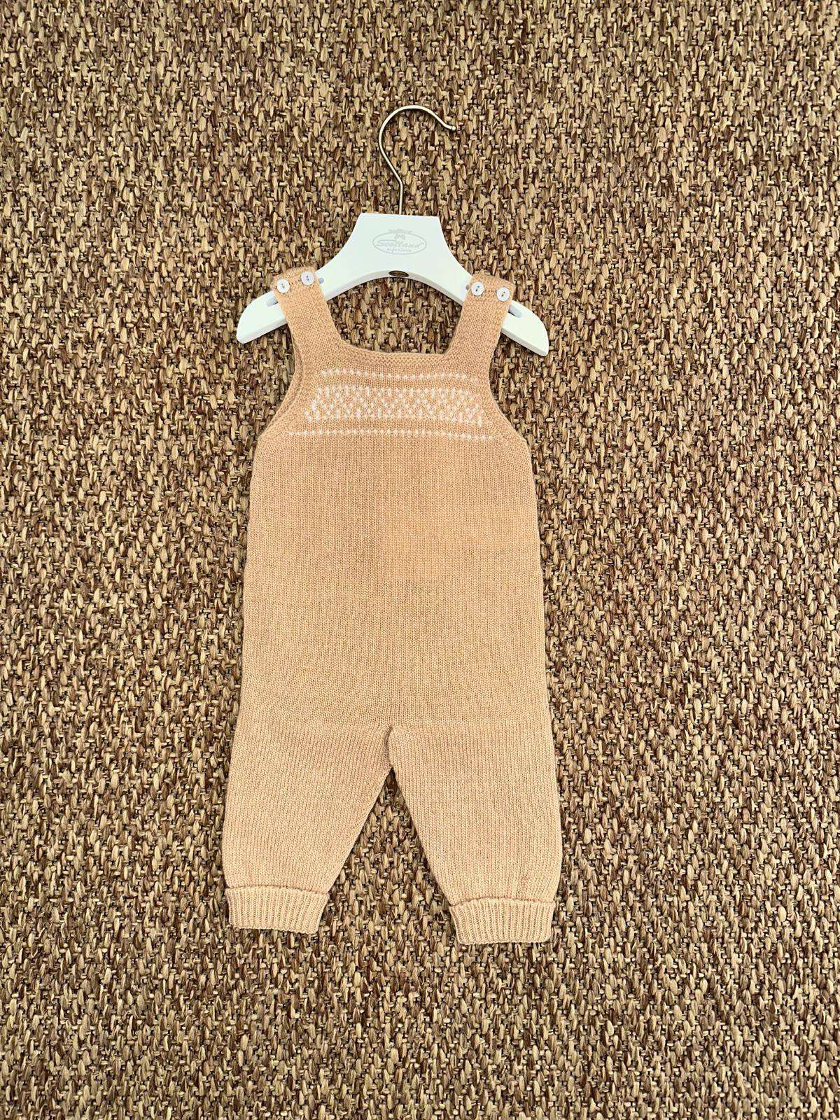 Salopette bambini in lana con ricamo Wedoble