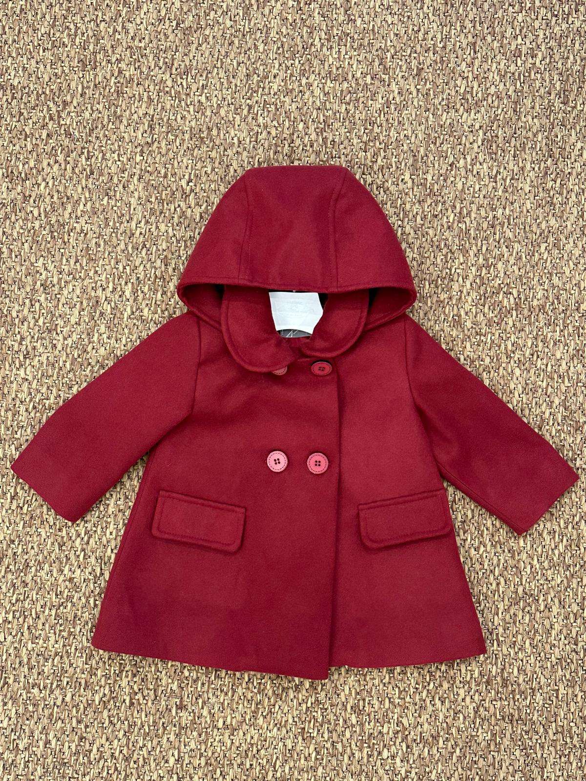 Cappotto bambina in panno con cappuccio Yoedu