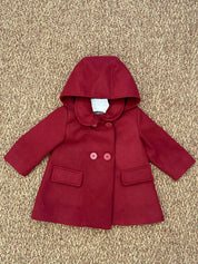 Cappotto bambina in panno con cappuccio Yoedu