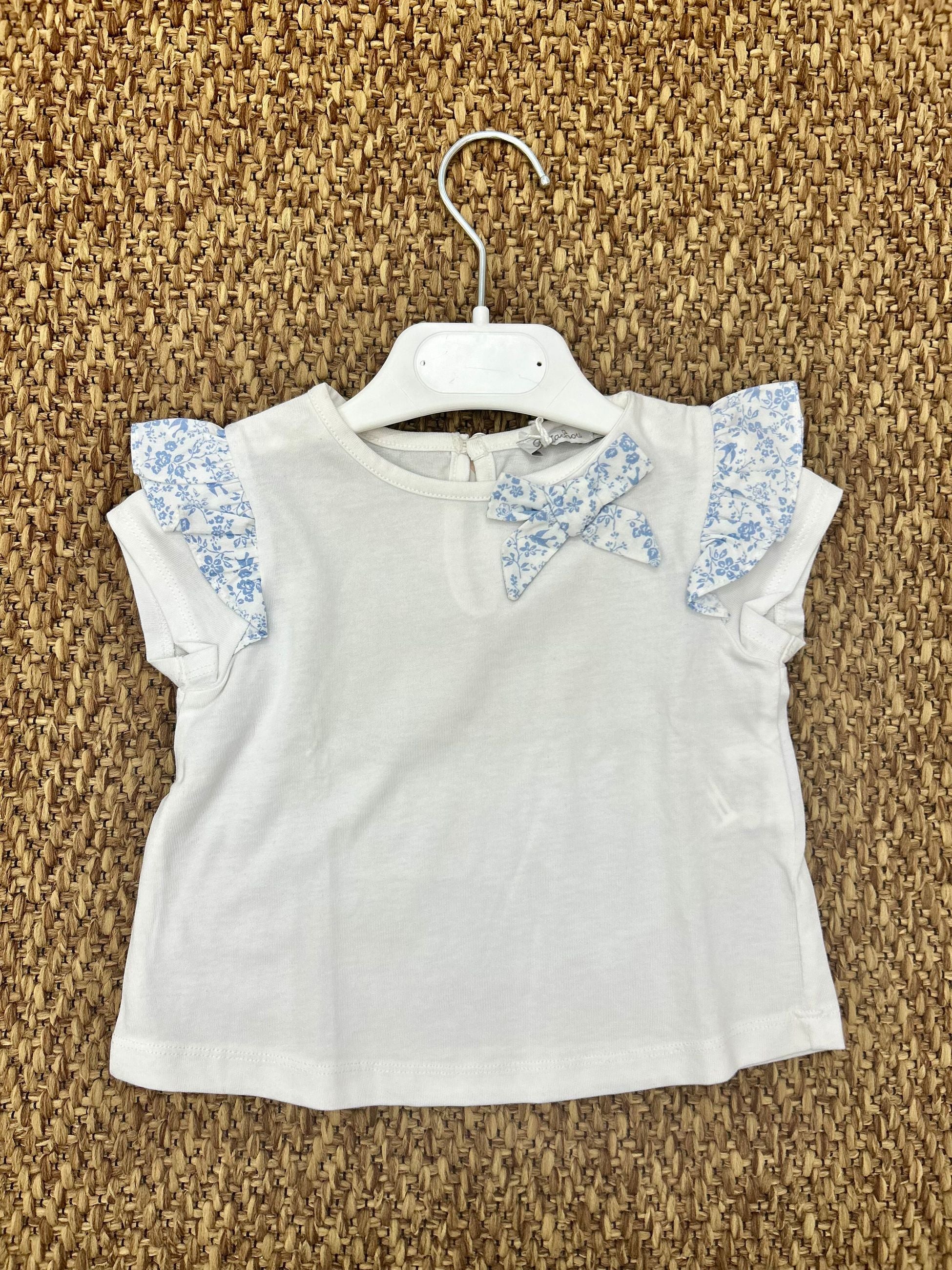 T-shirt bambina dettagli fiori Patachou