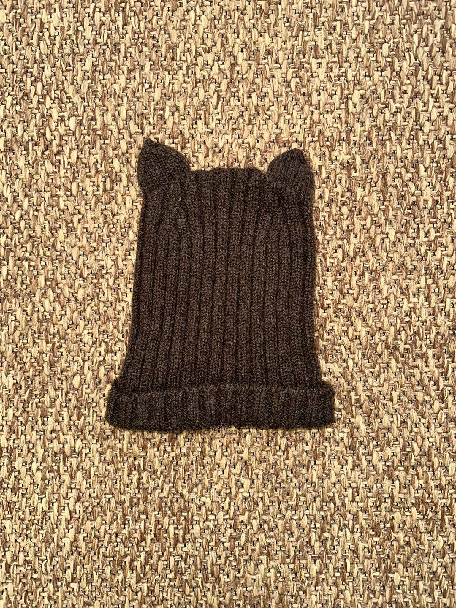 Cappello bambini di lana a costine con orecchie Wedoble