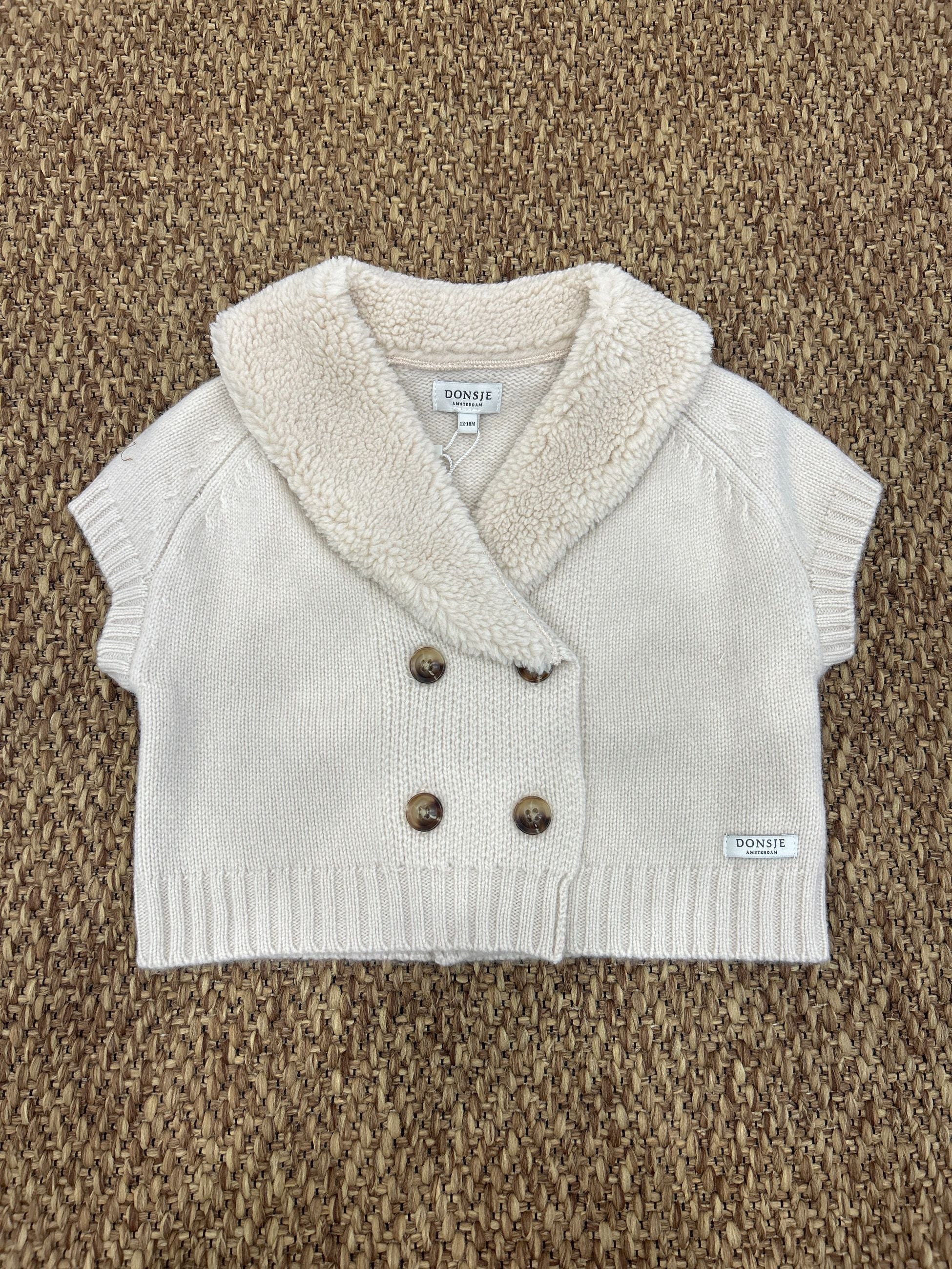 Gilet bimbo collo in pellicciotto Donsje