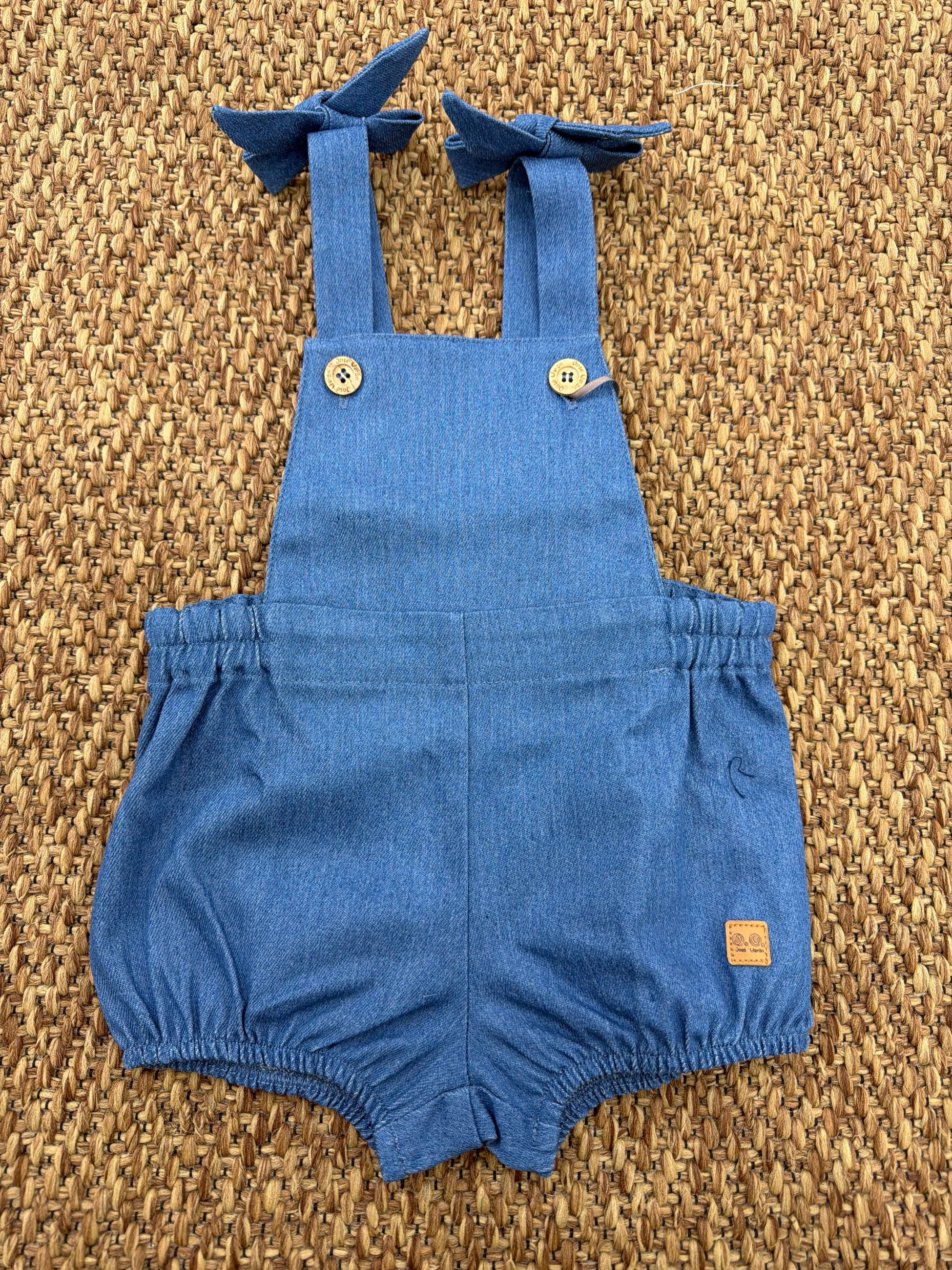 Salopette bambina a pagliaccetto in denim Jose Varon