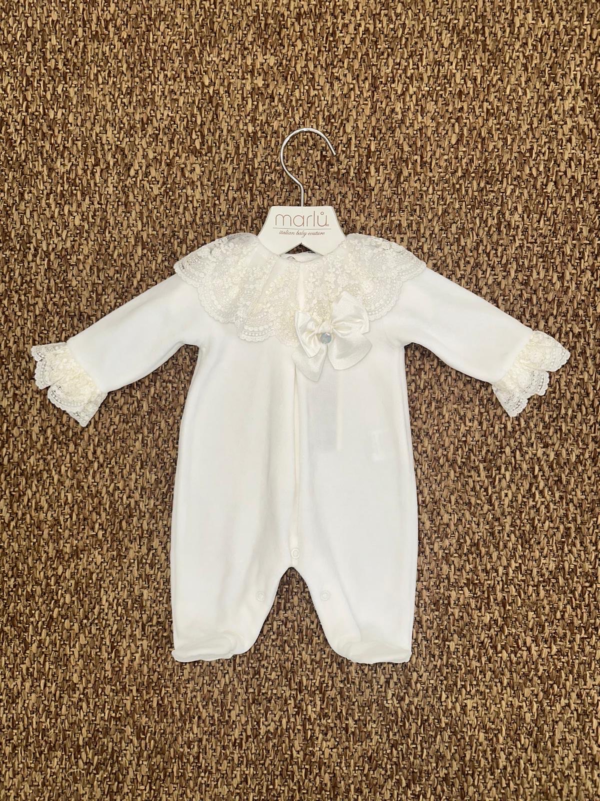 Tutina neonata con merletto Marlù