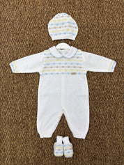 Tutina neonati con cappellino e scarpine a pois colorati Marlù