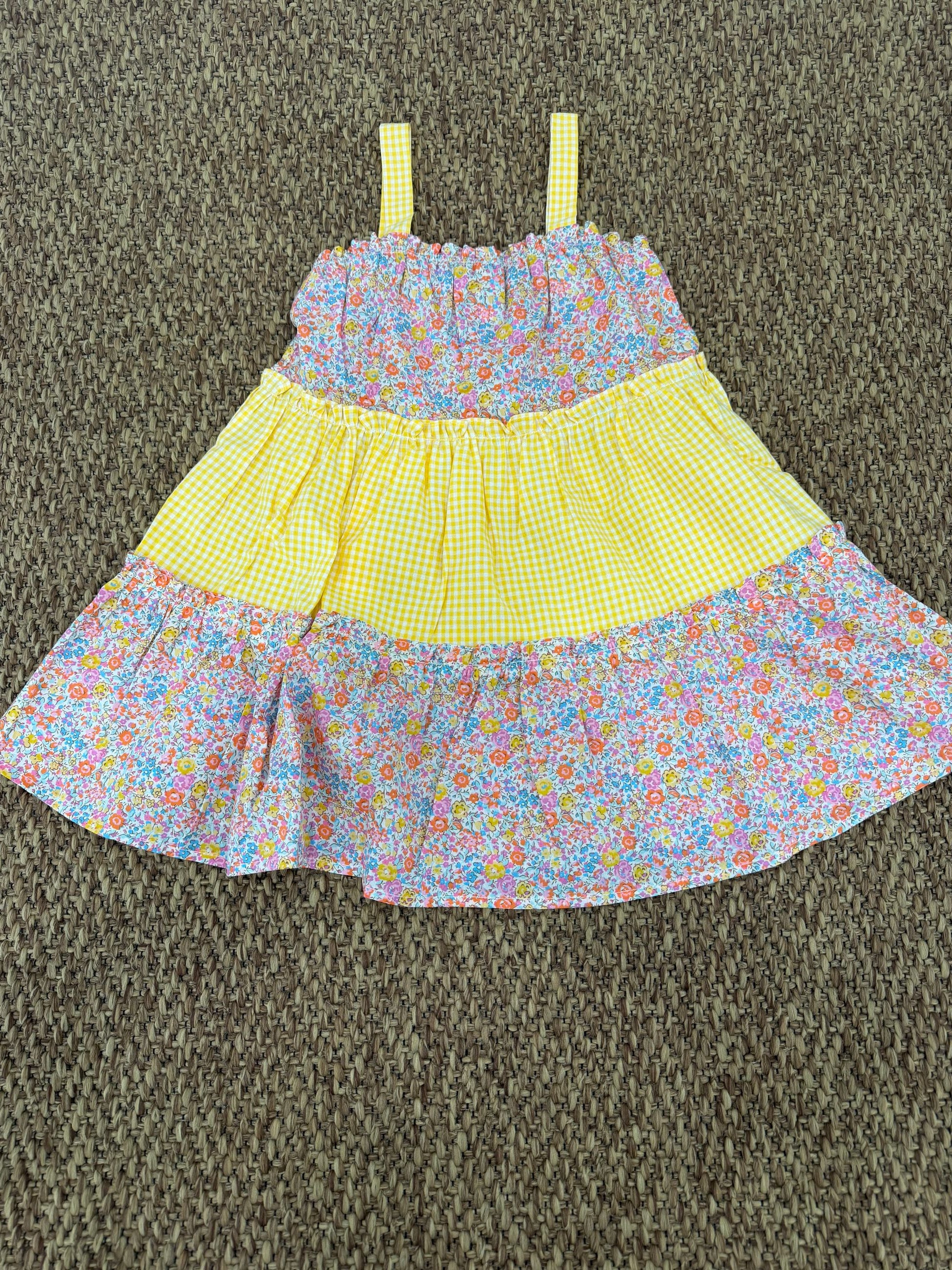 Abito bambina colorato a fiori Pesciolino Rosso