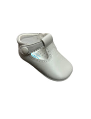 Scarpine neonato culla in pelle con occhielli Indice