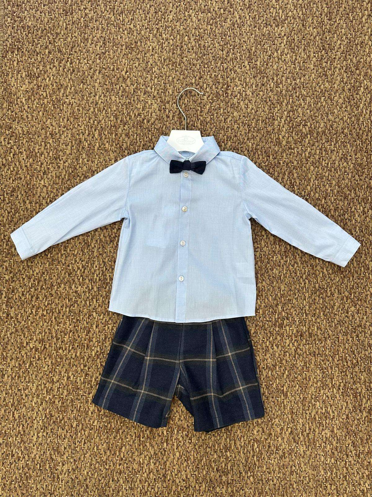 Completo bambino 3pz scozzese con papillon Barcellino