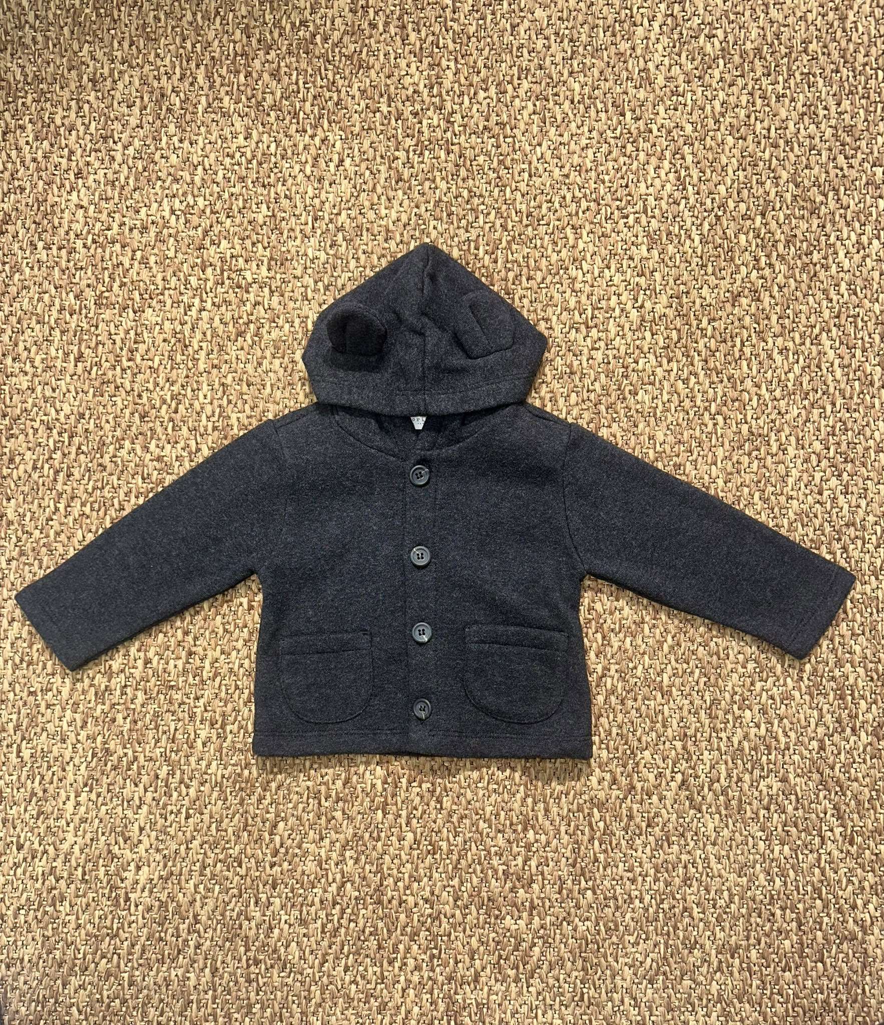 Giacca bambino in lana con cappuccio Fiorile